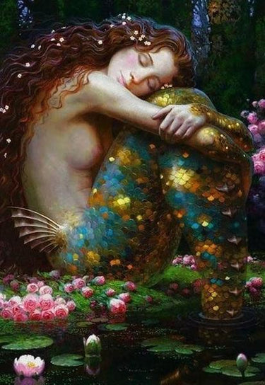 Mermaid Sleeping Diamond Painting Kit - DIY